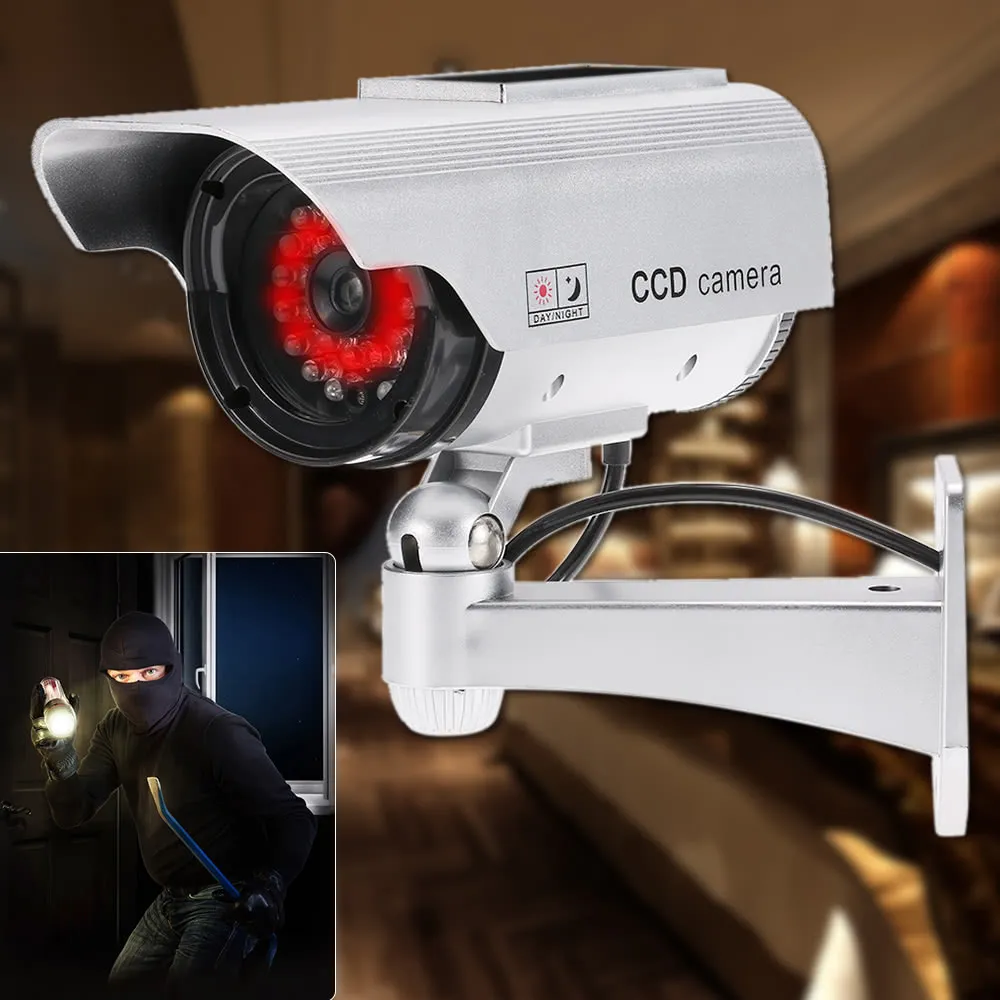 With LED Fake Security Camera With Flashing LED - Realistic For Home ...
