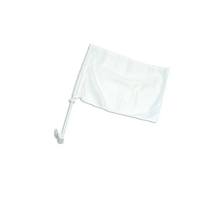 空白の車の国旗プラスチックホルダー、昇華30x45cm 43cmのプラスチック製のポール、シングルサイド印刷、送料無料