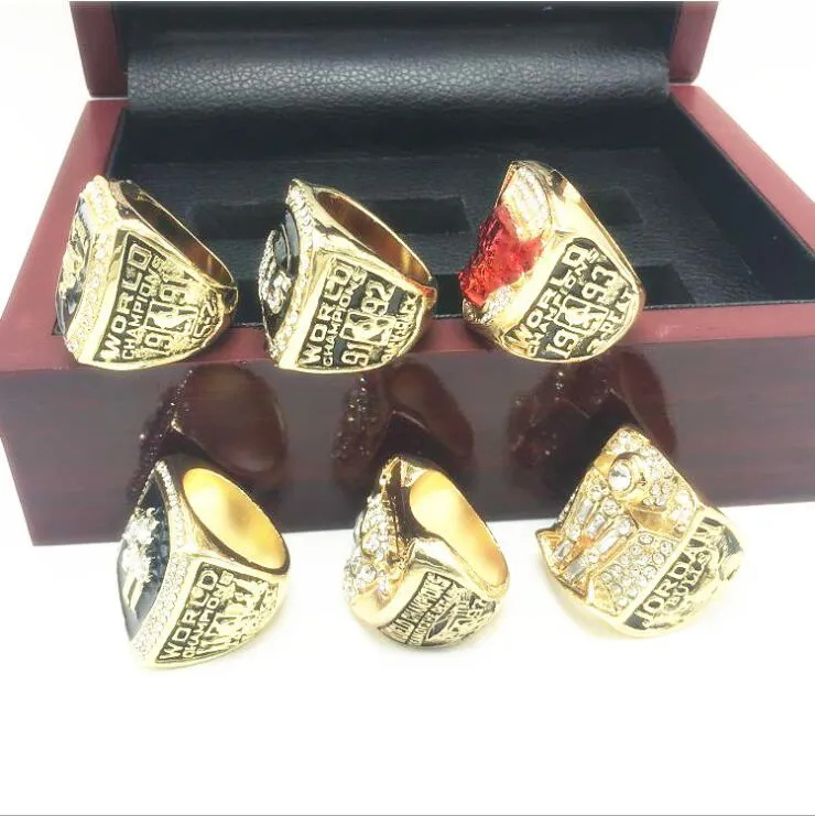 1991-1998 Basketball League Championship Ring High Quality Fashion Champion Rings Fans Gifts Tillverkare