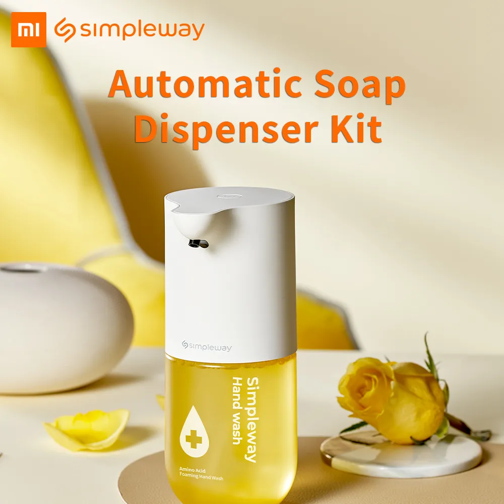 Xiaomi Simpleway Dispenser automatico di sapone per le mani a induzione Touch-free 300ml Lavaggio a mano con schiuma di amminoacidi Sensore a infrarossi da 0,25 secondi di Youpin