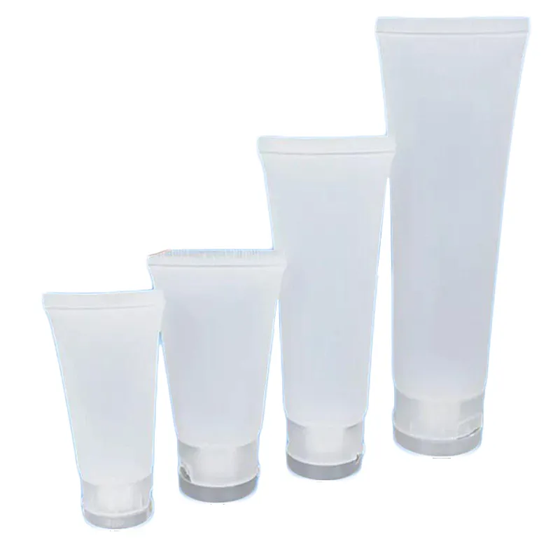 Skruvlock / Flip Cap Kosmetisk Soft Tube Plast Lotion Containrar Tom Makeup Squeze Tube Refilerbar Flaskor Emulsion Cream Packag