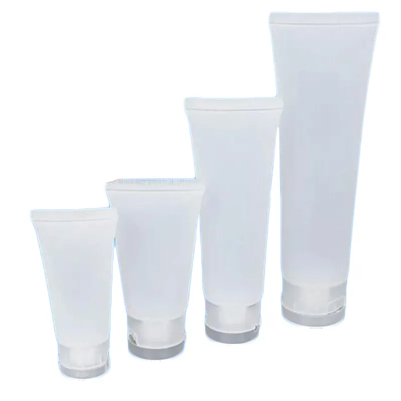 Bouchon à vis/bouchon à rabat cosmétique tube souple contenants de lotion en plastique vide maquillage tube de compression bouteilles rechargeables émulsion crème emballage