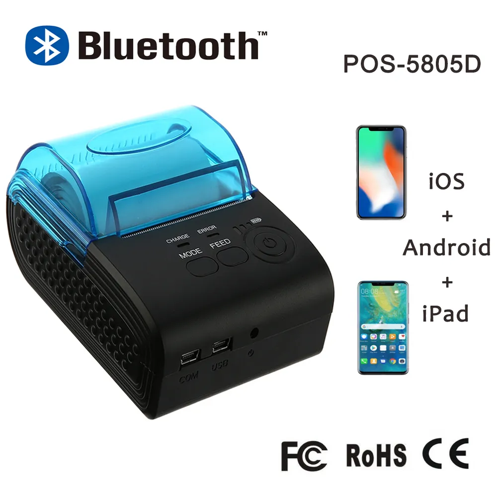 Wholesale ZJ 5805 58mm Bluetooth Printer Thermal Printer Mini Portable