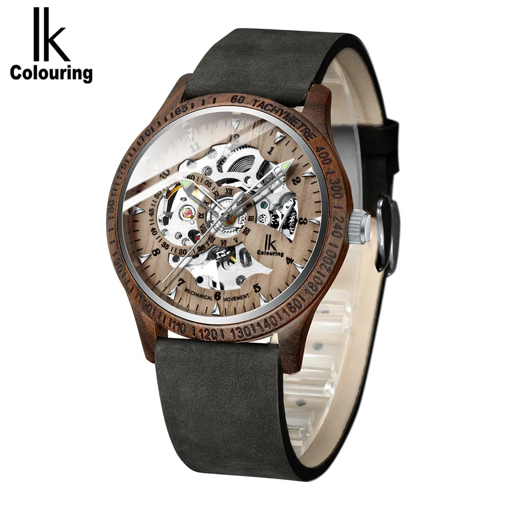 IK Colouring Crazy Horse Leather Strap Beautiful Watches For Men