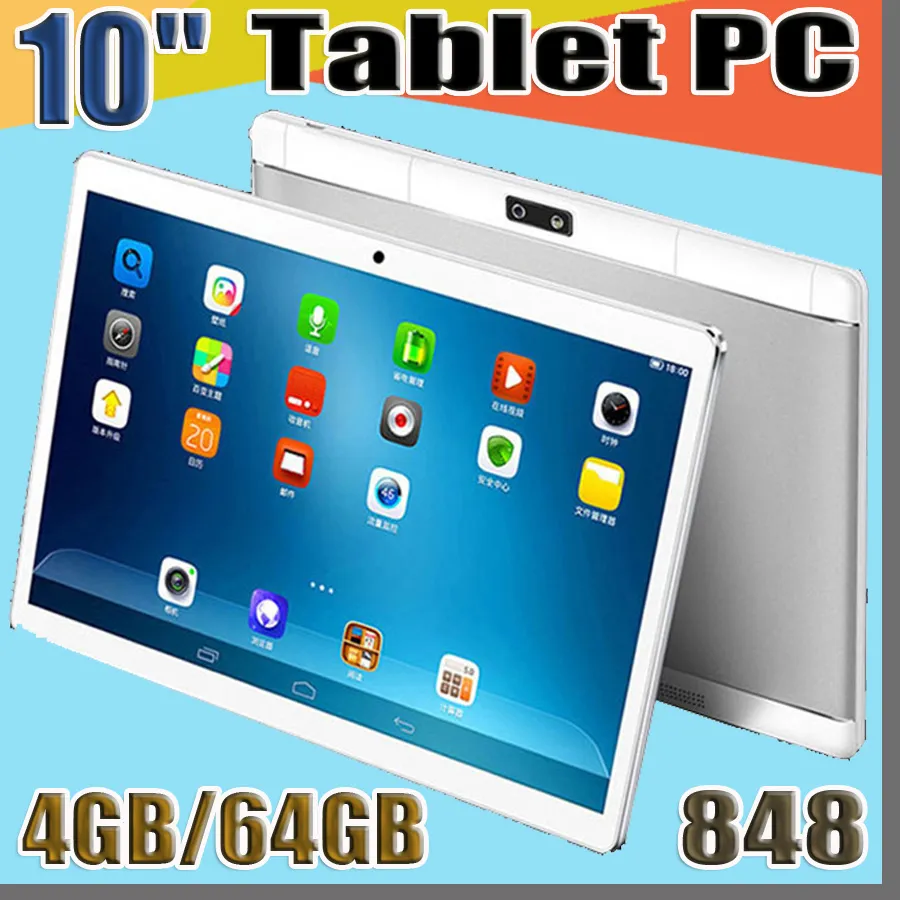 848 10" Zoll MTK6582 Octa Core 1,5 GHz Android 6.0 3G Telefonanruf Tablet PC GPS Bluetooth Wifi Dual Kamera 4 GB RAM 64 GB ROM G-10PB