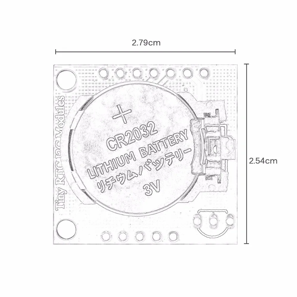 Modulo Orologio Tempo Reale Tiny RTC Per Arduino - DS1307 Con Batteria CR2032 - Foto 8