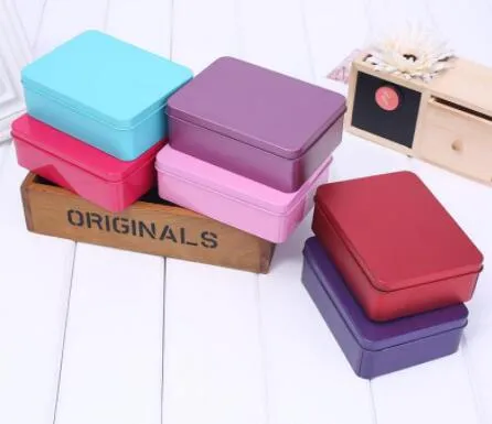 Ny Tin Box Survival Kit Tenn Higen Lid Liten Tom Silver Flip Metal Storage Box Case Arrangör för Pengar Coin Candy Keys