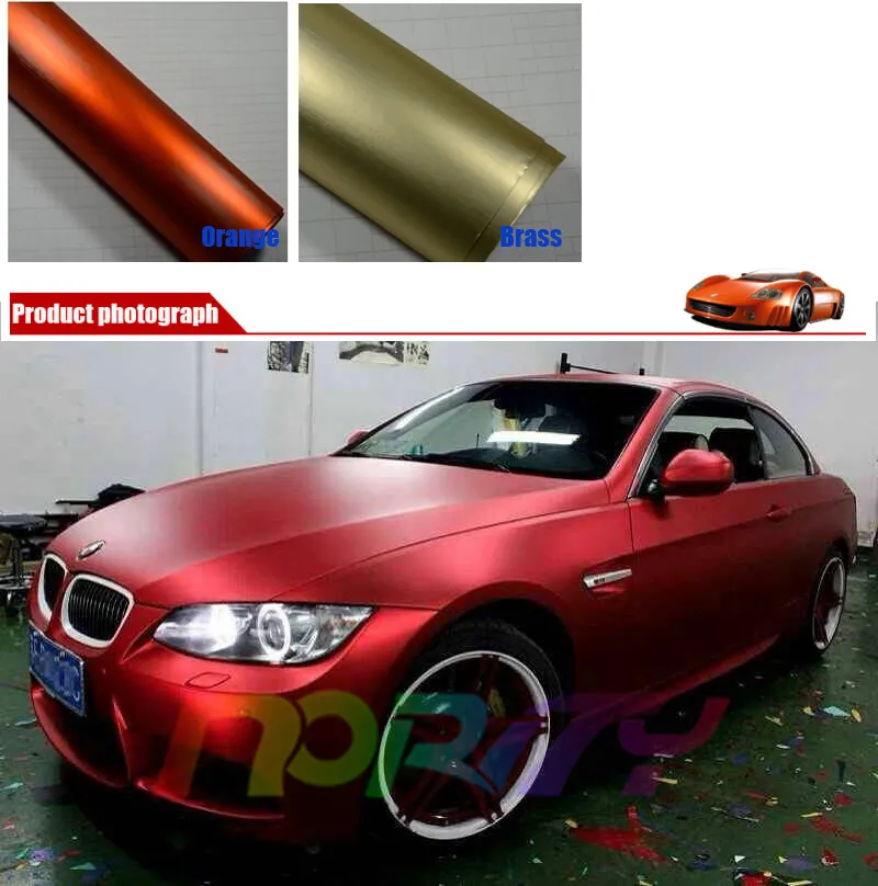 Red Brushed Matte Metallic Pearl Vinyl Wrap Interior Vinyl Wrap Full