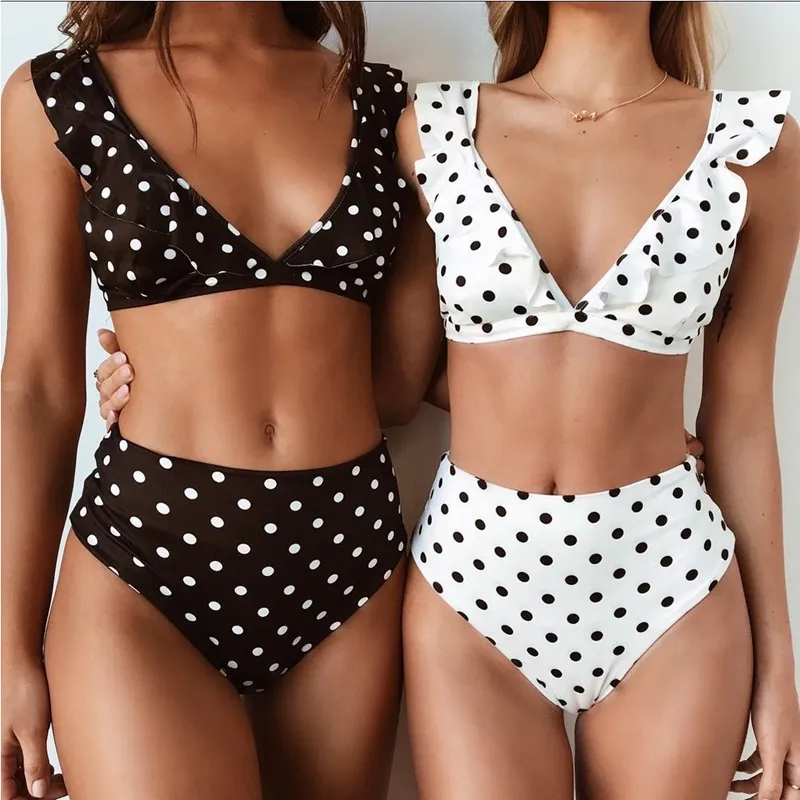 2019 Modelos De Explosi n Moda Cl sico Bikini Con Volantes Traje