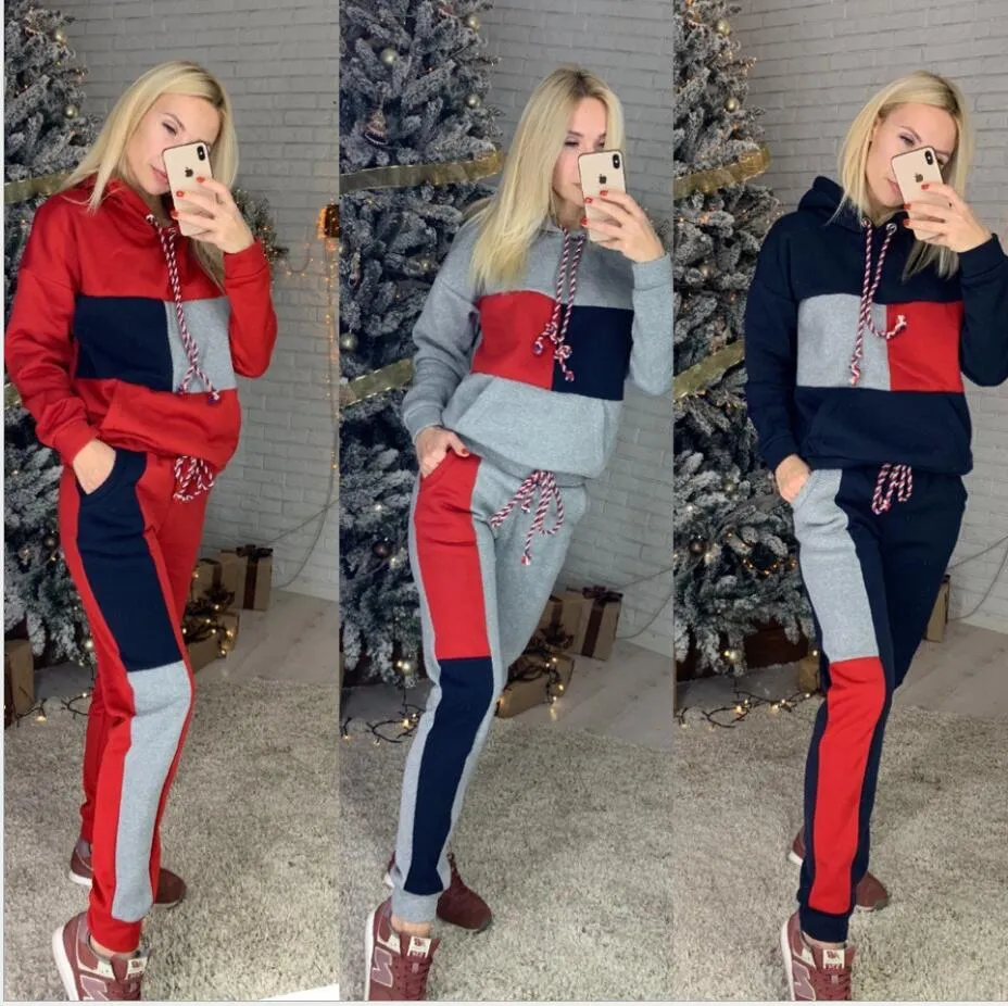 Kobiety Ubrania Dwa Zestawy Kawałek 2 Sztuka Set Kobiet Garnitury Pocenia Plus Size Jogging Sport Siatek Miękkie Długie Rękaw Dres Sportswear S -XL