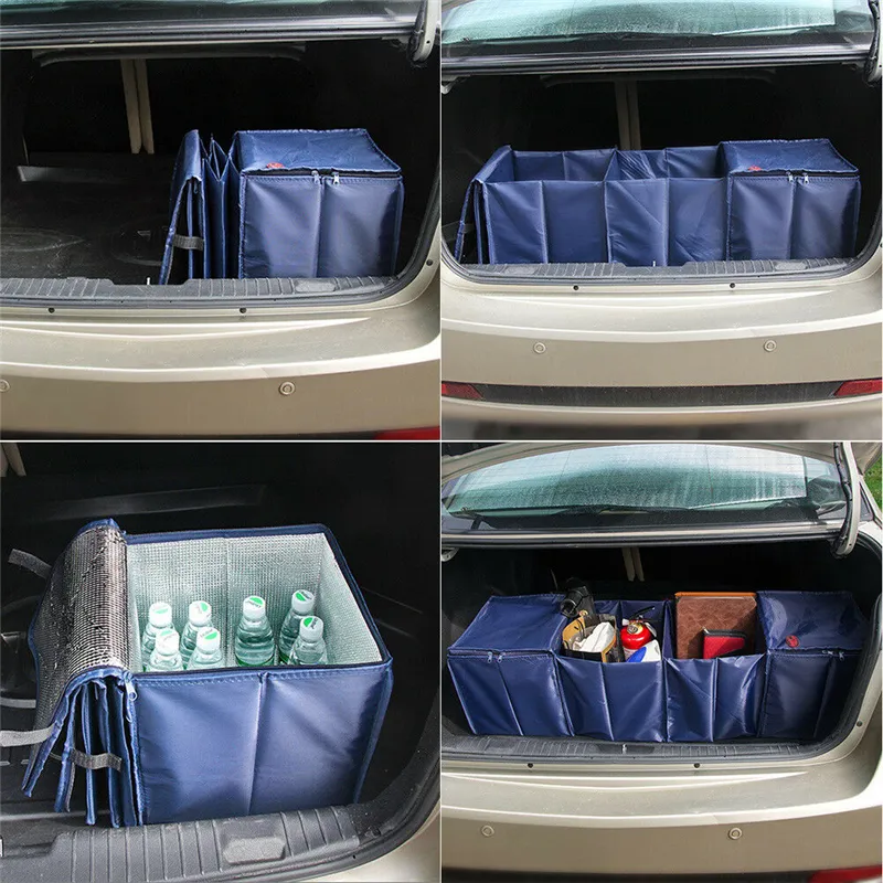 Caja Plegable Maletero Del Coche De Almacenamiento De La Bolsa De Tela  Oxford Maletero Del Coche Ordenado Del Bolso Del Organizador Del Almacenaje  De Las Misceláneas Con Enfriador De Bolsa De 38,56