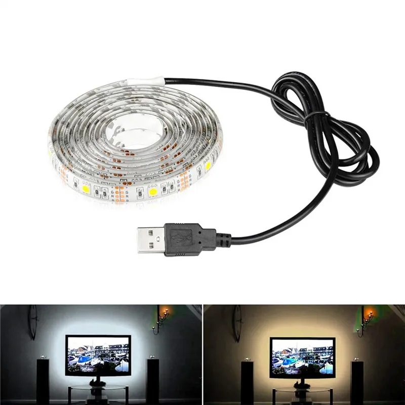 Televizyon Ağacı Dekoratif Dolap Aydınlatma Gece Lambası için Kabine Aydınlatma 1M 2M 3M SMD5730 Şerit Işık Altında LED Şerit LED Işık USB