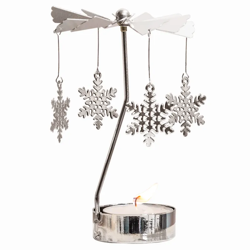 Rotation Spinning Tea Light Carrousel Bougeoir De Noël Cadeau De Noël Faveurs De Mariage Étoile Ange Coeur Elk 16 Motif