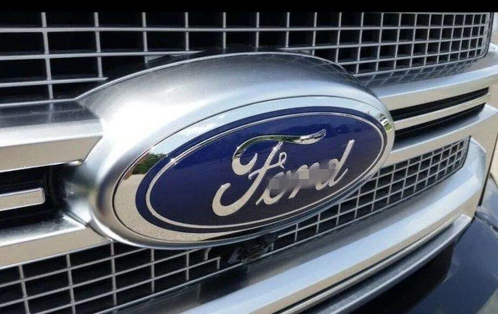 Ford Front Grill Heckklappe Emblem, oval 6 "x2.4", dunkelblaues Aufkleber Abzeichenanzeigeschild für 07-10 Rand, 05-11 Escape, 06-10 Explorer, 05-11 Expedit