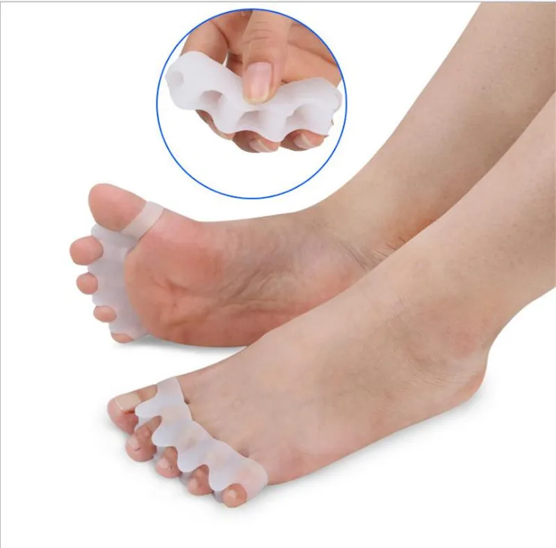 Silikon Toe Aligmer Toe Separator Straceener Silikon Fot Care Protector Foot Care Tool Professional Massager DC783