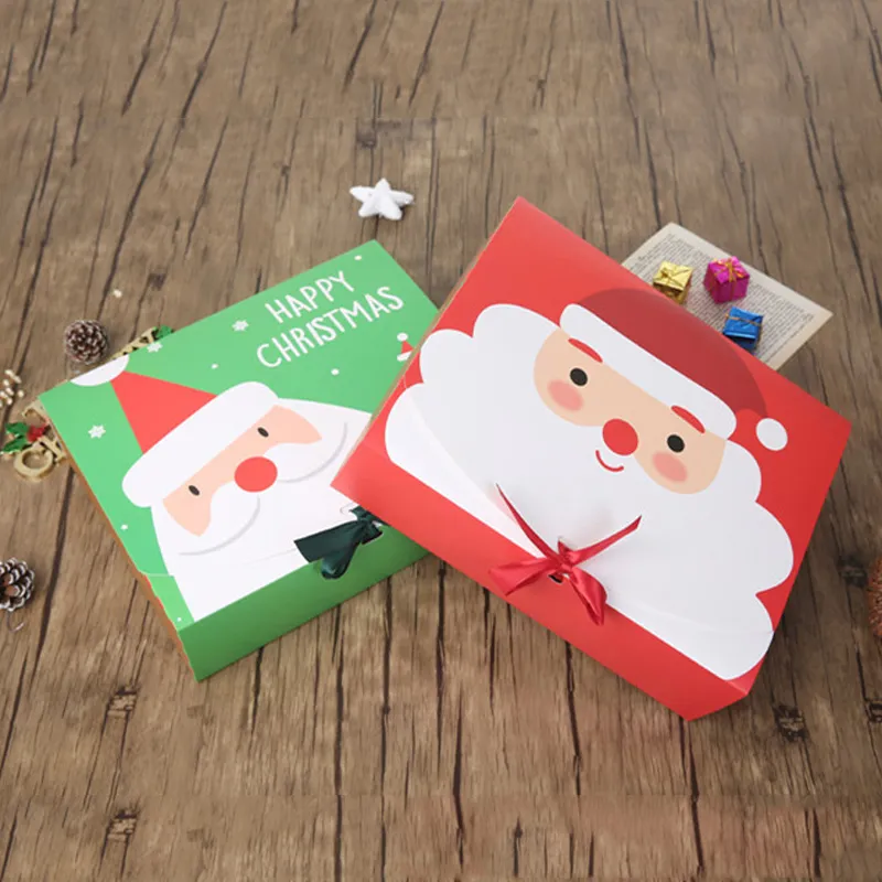 Caixa de presente de papel de Natal desenhos animados Papai Noel Presente Caixas de Embalagem de Natal Festa Favor Box Bag Kid Caixa Caixa de Doces Xmas Fontes DBC VT1120