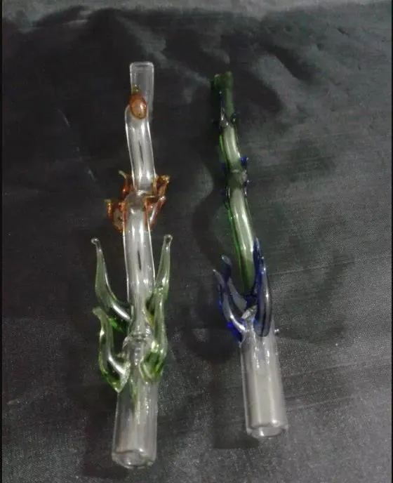 Färgböjning Dragon Whisker Glas Bongs Tillbehör, Glas Rökpipor Färgrik Mini Multi-Colors Handrör Bästa Sked Glas