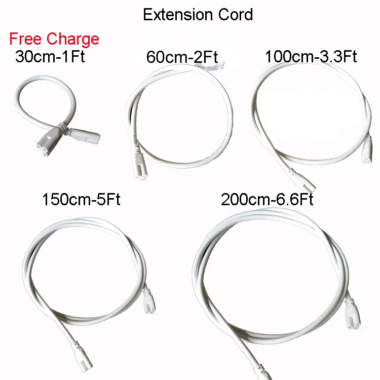 Fil de câble de connecteur de commutateur pour luminaire unique intégré T5 T8, fil de connexion de tube intégré à LED à Double extrémité 3FT, 36 pouces