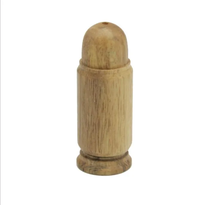 Tuyau en bois massif en forme de balle à nez rond, vente en gros, filtre à tirer et tirer, tuyau en bois