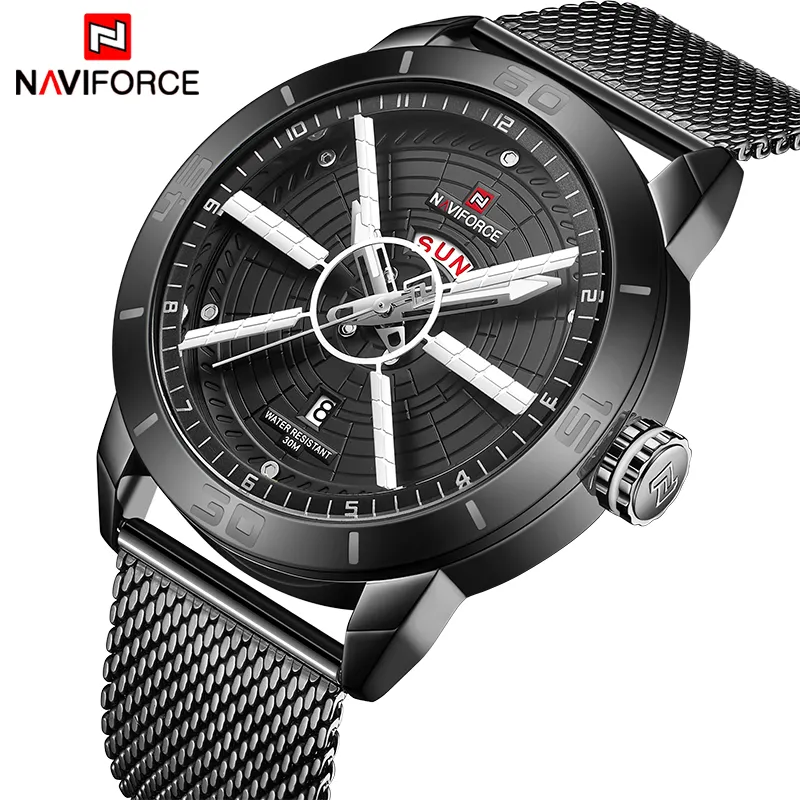 NAVIFORCE Mens Watches Waterproof Date Calendar Wristwatches Mens Business Casual Quartz Watches For Man Clock Reloj Hombre