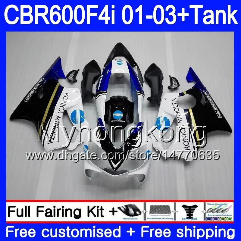 Corpo + serbatoio per HONDA CBR 600 F4i CBR 600F4i KONICA blu nuovo CBR600FS 600 FS 286HM.26 CBR600F4i 01 02 03 CBR600 F4i 2001 2002 2003 Carenature