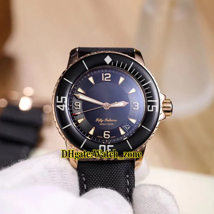 Qualite Rose Gold Automatic Mens Watch 50 Fathoms Black Dial Nouveau Style Tendance En 2022 DHgate Meilleures Offres Que LIP Watch