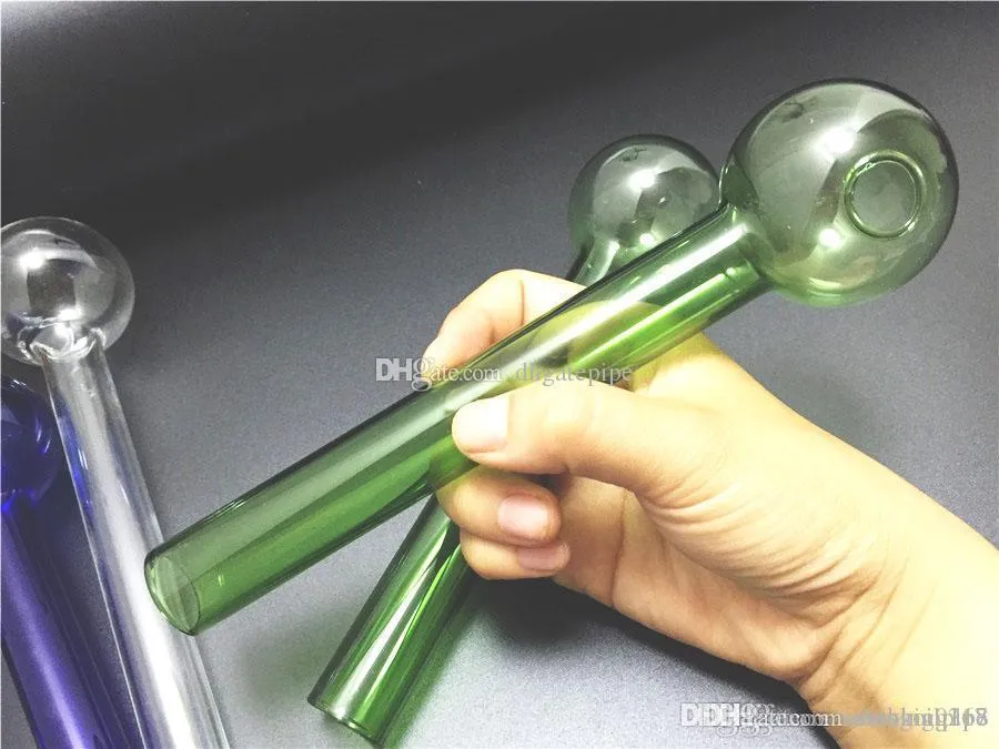 Tubo per bruciatore a nafta in vetro Pyrex di grandi dimensioni 20 cm lunghezza 50 mm tubo in vetro a sfera Tubo per olio Tubo in vetro per unghie all'ingrosso