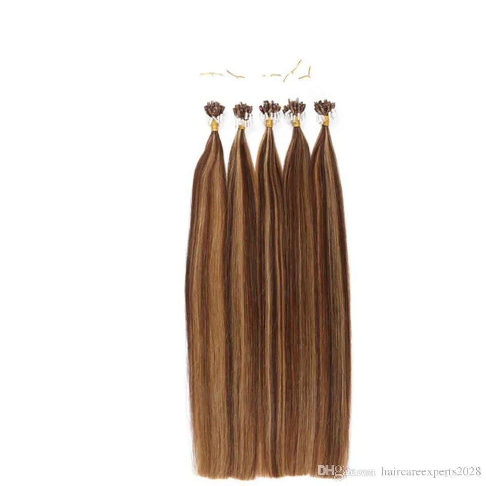 # 4/27 Dwuosobowywanie Micro Ring Loop Extensions Extensions 1G / Strand 100% Ludzkie Przedłużanie Włosów Micro Pętla Ludzkie Przedłużanie włosów-28 cal na sprzedaż