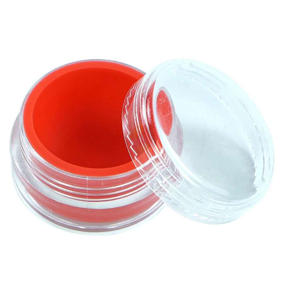 7ml Silicone container Clear plastic non stick smoking jar dab wax oil containers portable