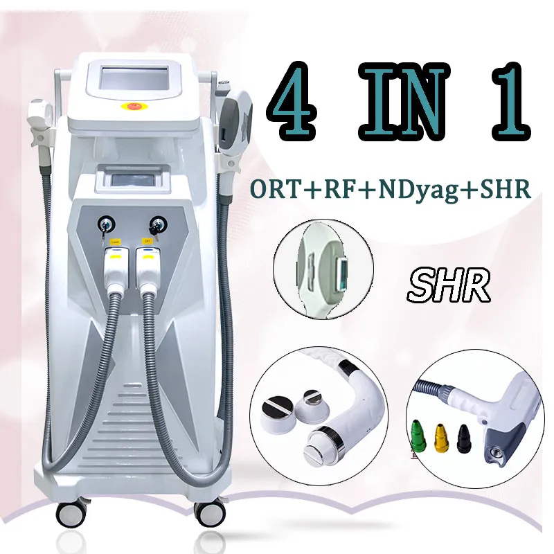 2022多機能4 in 1 E-Light RF Skin Rejuvenation YAG OPT IPLレーザー脱毛機HR血管容器