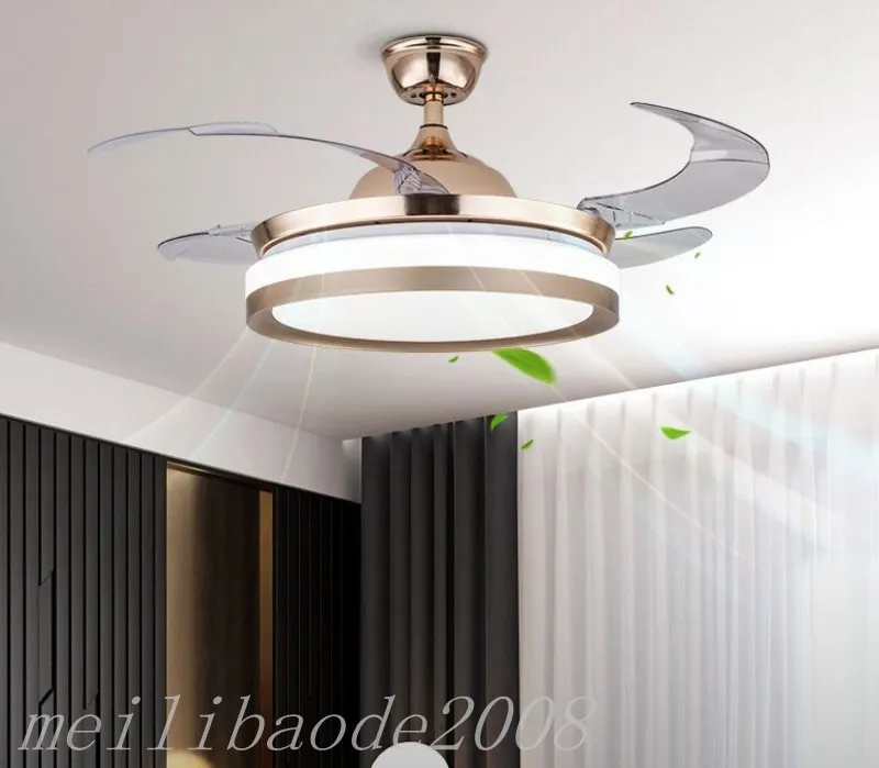 Bluetooth audio music ceiling fan light 42 inch Ceiling Fans Lighting Remove Control Invisible Fan Home Led Lamps Lighting Ceiling Fans MYY