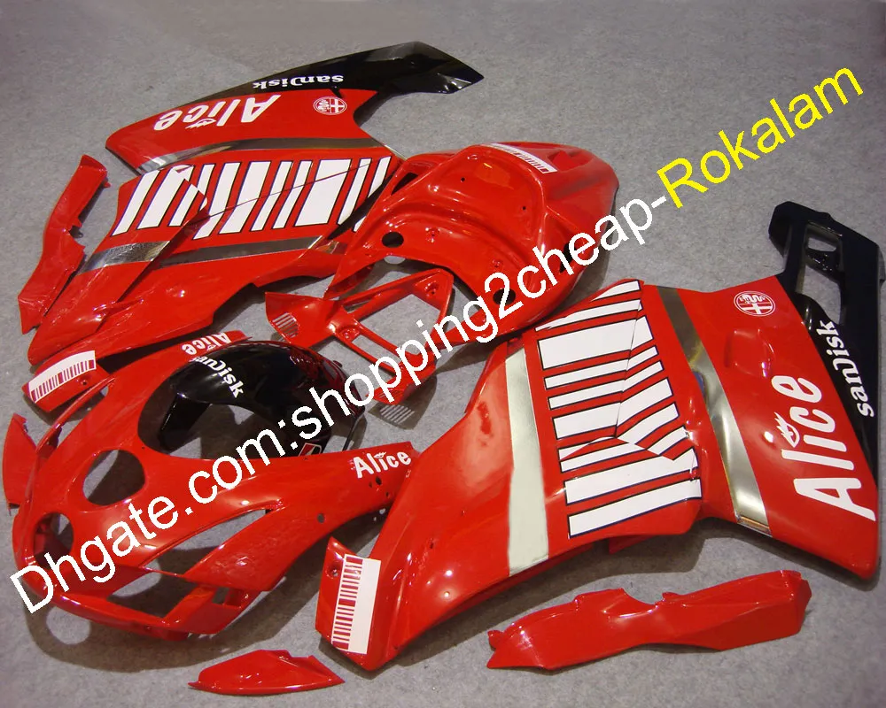 Kit de carénage de rechange pour Ducati 749 999 partie de capot de moto 03 04 2003 2004 ensemble de carénages complets en ABS rouge (moulage par injection)
