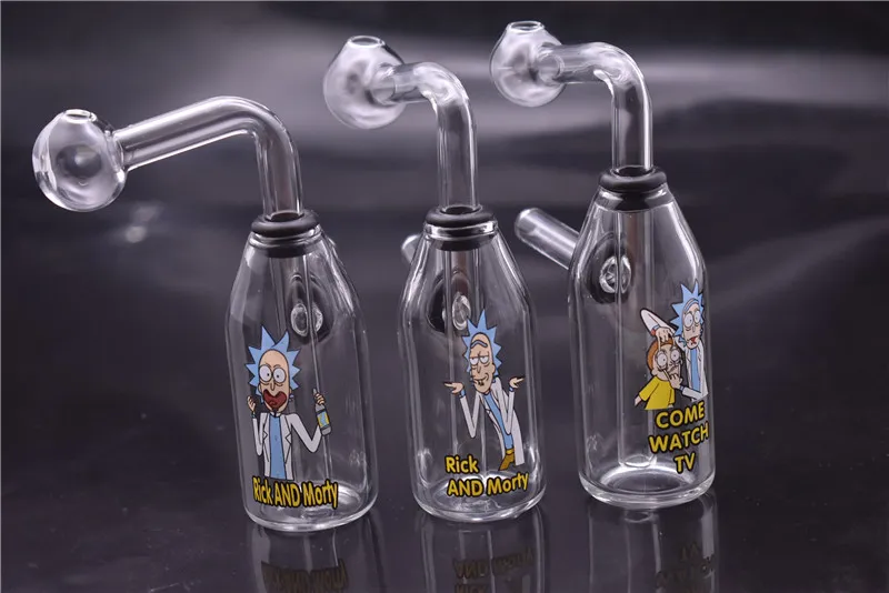 Rick & Morty Mini Pyrex Glass Bong