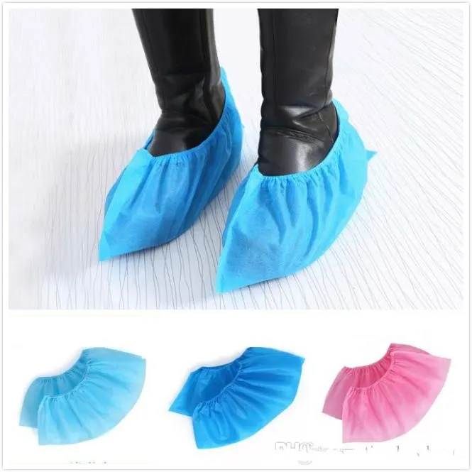 100pcs/lot Shoe Covers Disposable Shoe & Boot Covers Household Non-woven Fabric Boot Non-slip Odor-proof Galosh Prevent Wet Shoes Covers