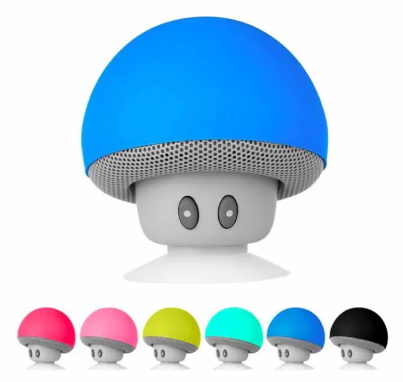 En stock! Mini haut-parleurs de téléphone portable champignon avec aspiration, n'importe quel logo, couleur et emballage disponibles. Bienvenue à commander! 30