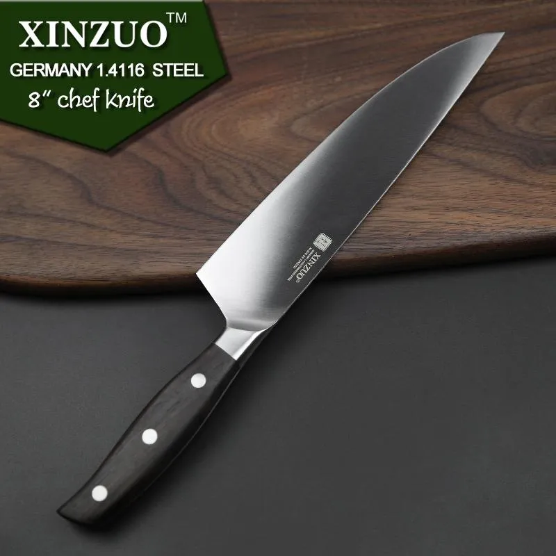 XINZUO Set de 4 Couteaux à Steak Acier Inoxydable 1.4116 Allemand