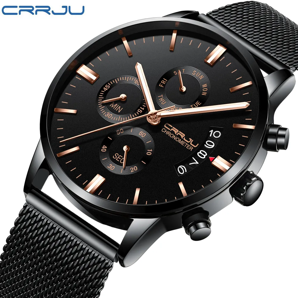 Ahorra a lo Grande en Compras al por Mayor de Relojes Para Hombres De CRRJU  Reloj Calendario Para Hombres, Reloj De Pulsera Deportiva Impermeable Con 
