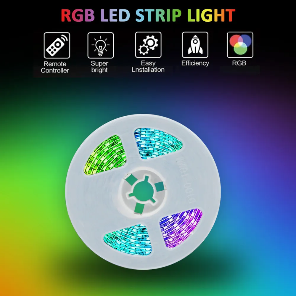5M RGB LED Strip Light Kit - 5050 SMD, 44 Key Remote, 12V, Waterproof (IP65) For Indoor/Outdoor Decor 11 thumbnail image