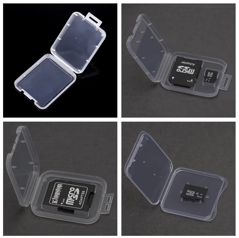 흩어져있는 컨테이너 박스 4 스타일 카드 보호 케이스 컨테이너 메모리 카드 상자 SD CF TF 카드 플라스틱 보관 상자 휴대가 쉽습니다.