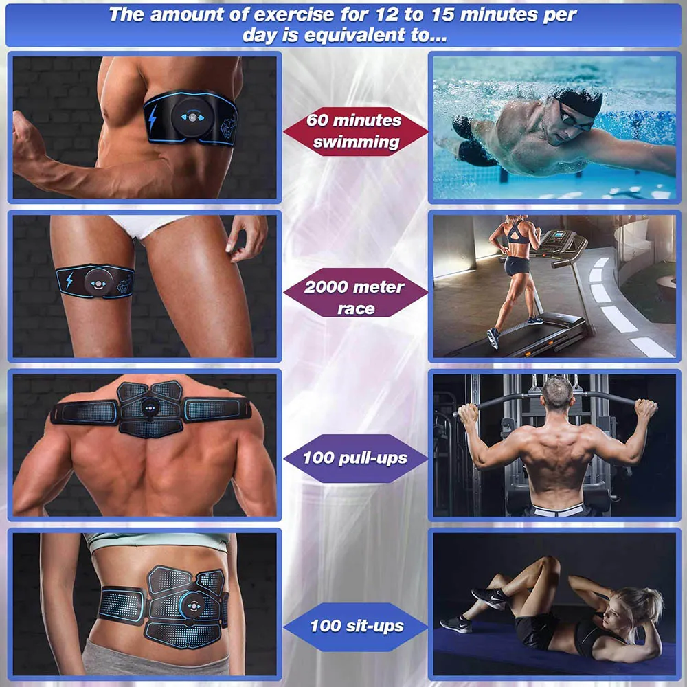 EMS Abdominal Belt Electrostimulation ABS Muscle Stimulator Hip