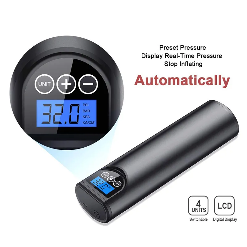 150PSI Electric Handheld Tyre Pump Electric With LED Display For