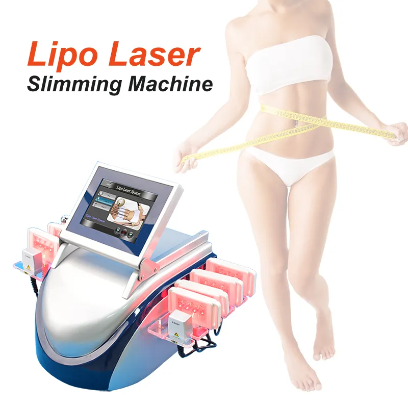 Itens quentes! Portátil Lipolaser Máquina de Emagrecimento Profissional 8 largepads 2 smallpad Lipo Laser Beauty Equipment Device para perder peso