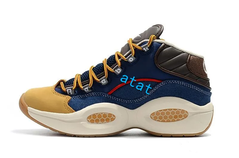 New Designer Shoes Allen Iverson Question Mid Q1 Basketball Shoes Answer 1s Zoom Mens Athletic luxury Elite Sports Sneakers EU40 46