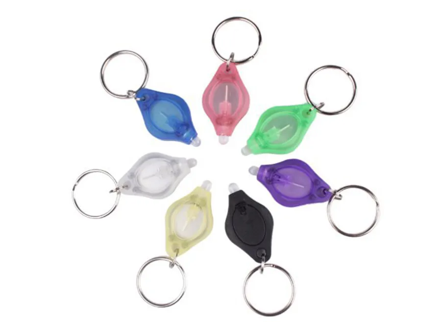 Små present Fashion Key Ring Mini Ficklampa Billiga UV Pengar Detektor LED Keychain Light Multicolor DH0154