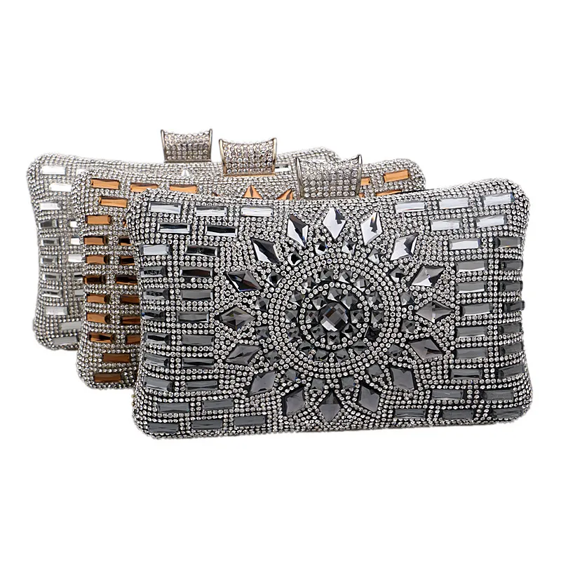 Quality Hand Bag With Diamond Insert Fashionable Banquet Bag Evening Dress Handbag Wallet