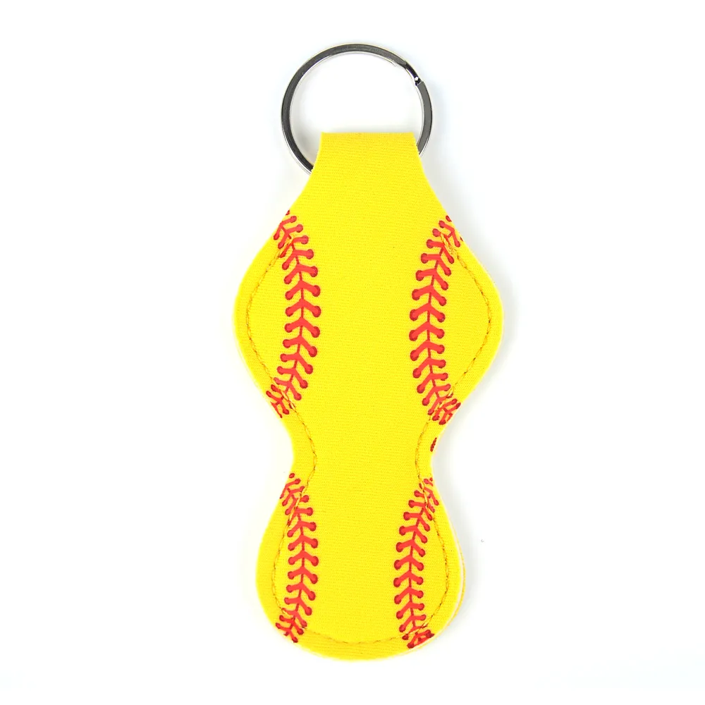 Sac Charmer Néoprène Chapstick Titulaire Baseball Softball Football Impression Rouge À Lèvres Couverture sport style DOM106495