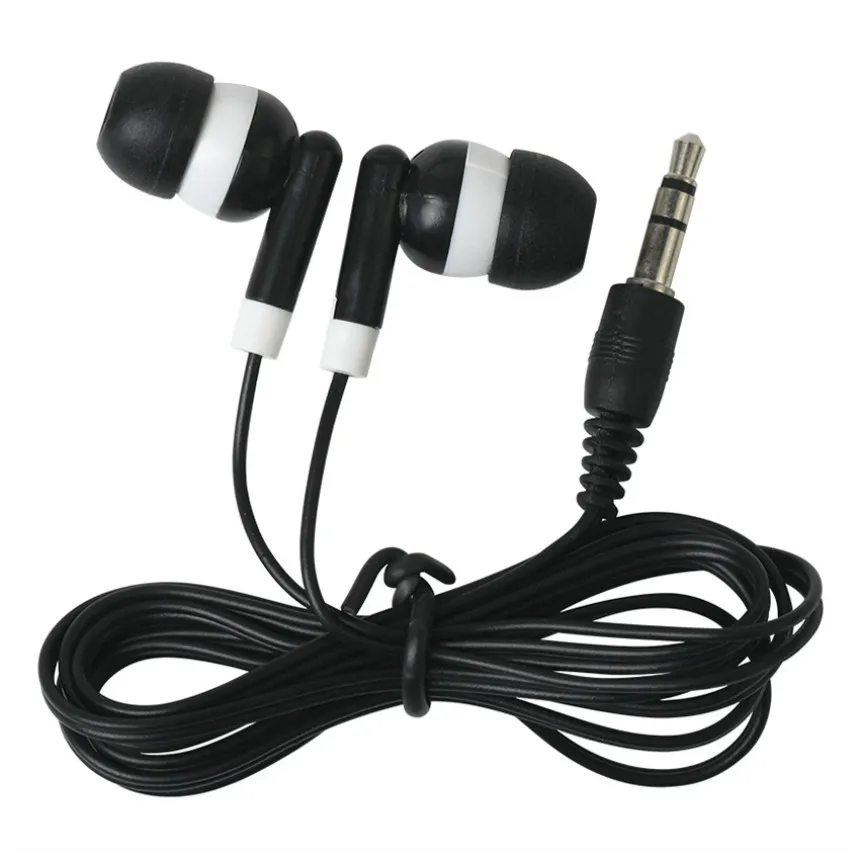 Disposable Low Cost 3.5mm In-Ear Earphones Headphones For School, Hotel,Gyms One time Use Gift 300pcs