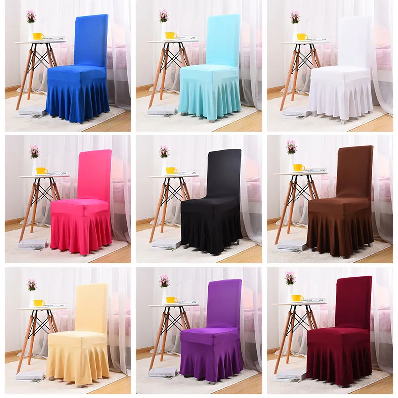 Bruiloft Party Stoel Cover Restaurant Hotel Stoel Cover Home Decor Seat Covers Spandex Stretch Banket Effende decoratie XD21739