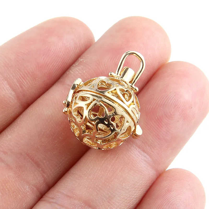 Геометрическое сердце, полый шар ароматерапия эфирное ожерелье для ожерелья подвесной подвеска