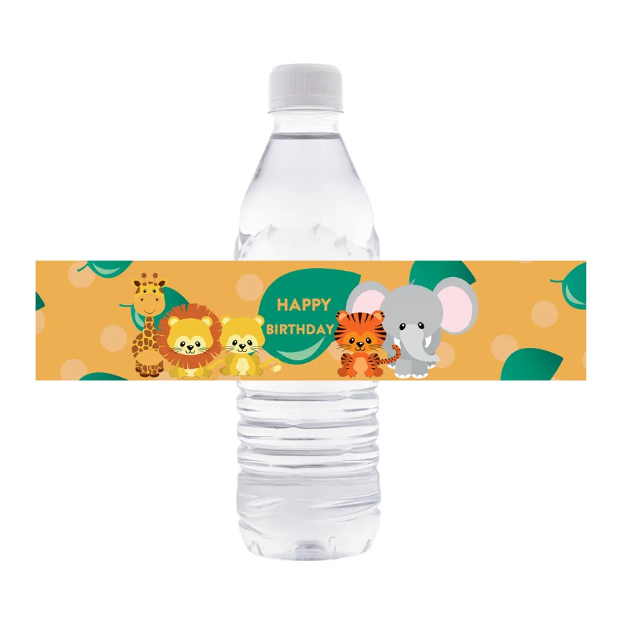 Étiquettes De Bouteille D'eau Thème Abeille - Lot De 100 (4 Modèles) - Autocollants étanches - Pour Fête D'anniversaire